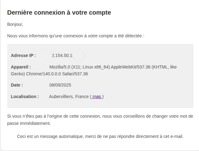 Default email template